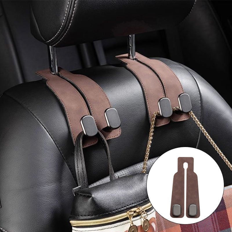 Suede Leather Car Seat Hook