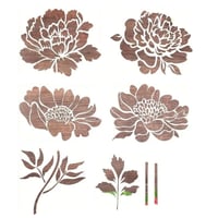 🔥DIY-Dekoration🌻 - Gartenzaun große Blumen-Zeichenschablonen