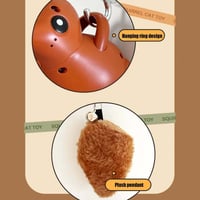 Rechargeable hanging squirrel cat toy