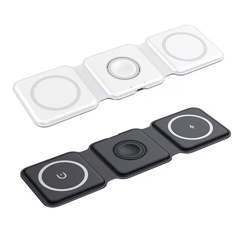 Foldable 3-in-1 Wireless Charger with Magnetic Attraction