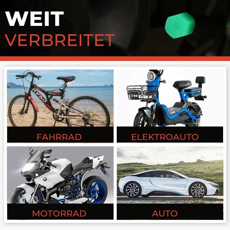 😎Universelle fluoreszierende Reifenventilkappen (4 Stück/Set)👍