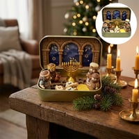 Mini Christmas Nativity Set in Tin Box