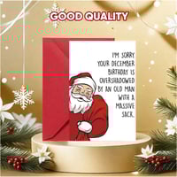 Cartoon Santa Claus Birthday Card