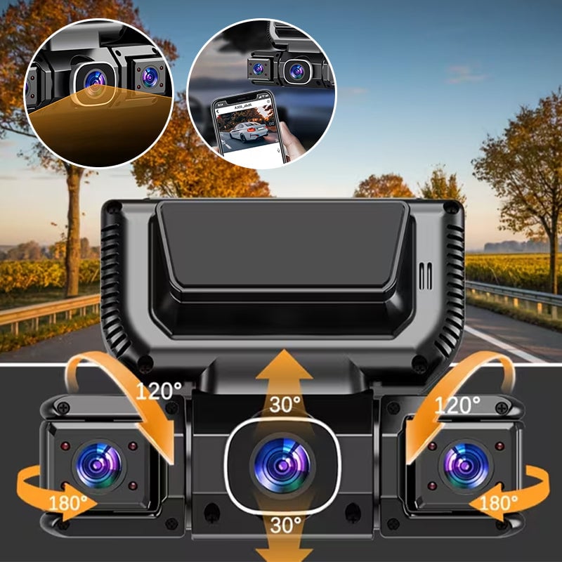 3.0-inch Quad-Recording Dashcam