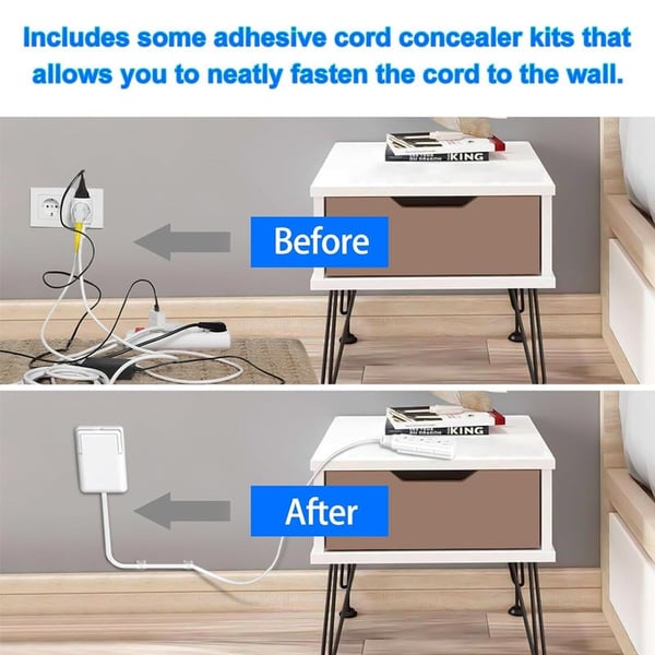 Sakerplus Ultra Thin Flat Plug Power Strip