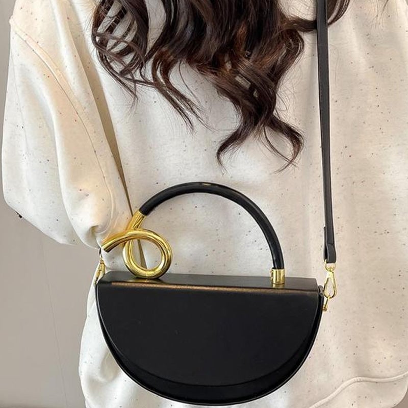 Bolso de mano de color liso de moda para mujer