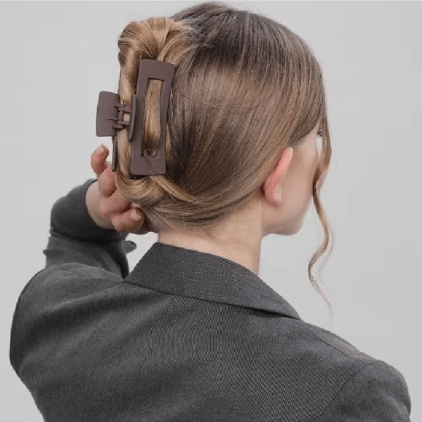 Minimalistische Silikon-Haifisch-Haarklammer