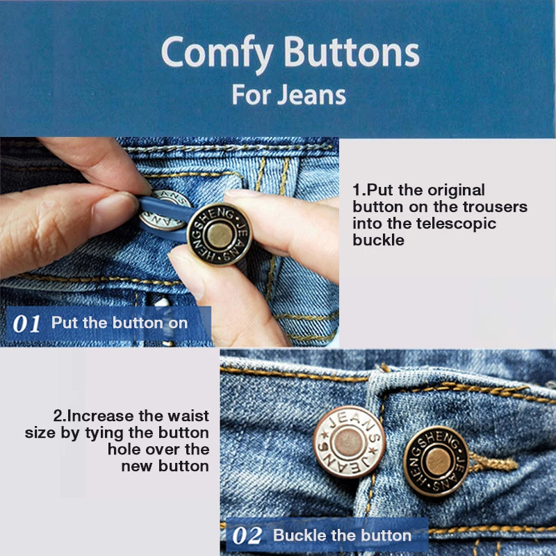 Jeans Retractable Button