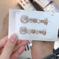14 Feuilles de papier pour ongles d'orteils à presser
