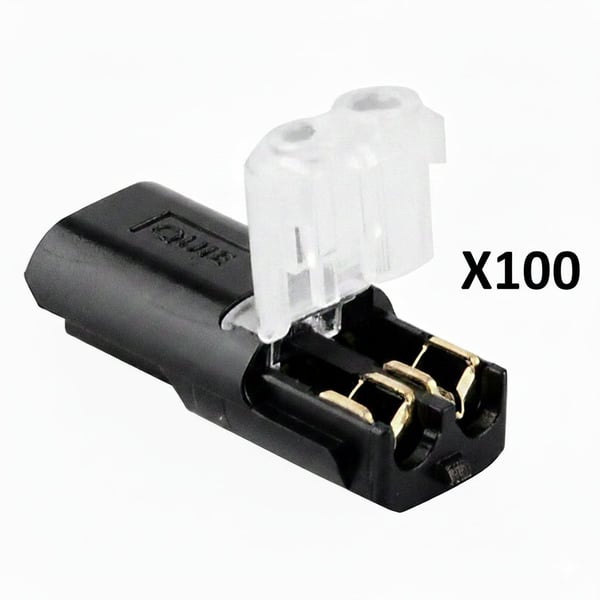 Double-wire Push-in Connector with Locking Buckle