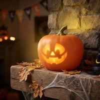 😊Animierte, sprechende Halloween-Kürbis-Projektorlampe