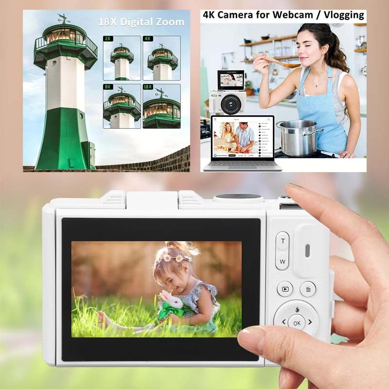 64 Million Pixels High-Definition Flip-Screen Digital Camera