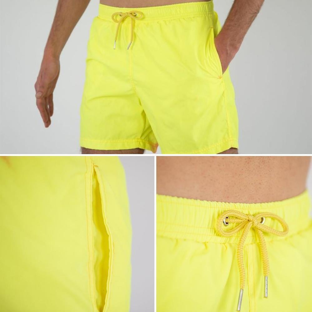 Color-Changing Beach Pants Swim Trunks Men Abstract Swimmer