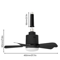 Kexon™ Portable Small Ceiling Fans with Lights