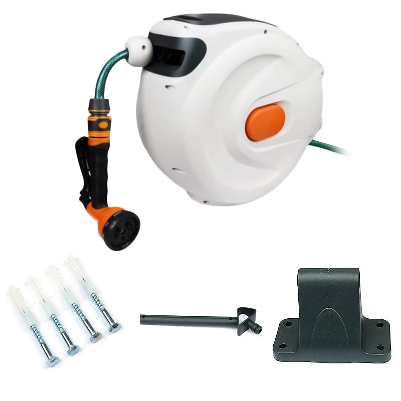 Automatic retractable hose reel + shower head