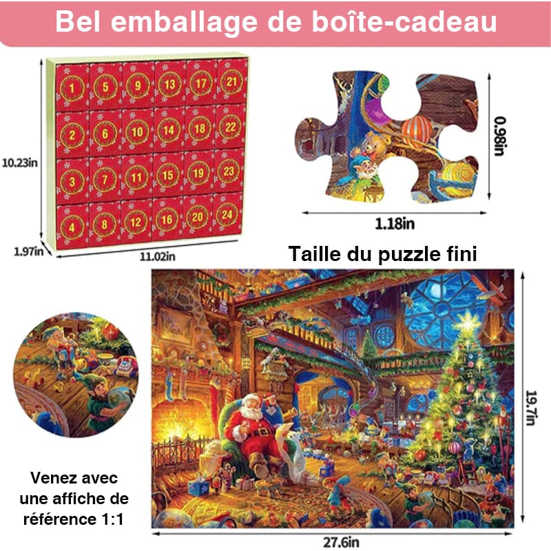 Calendrier de l'Avent 2024 Puzzles de Noël